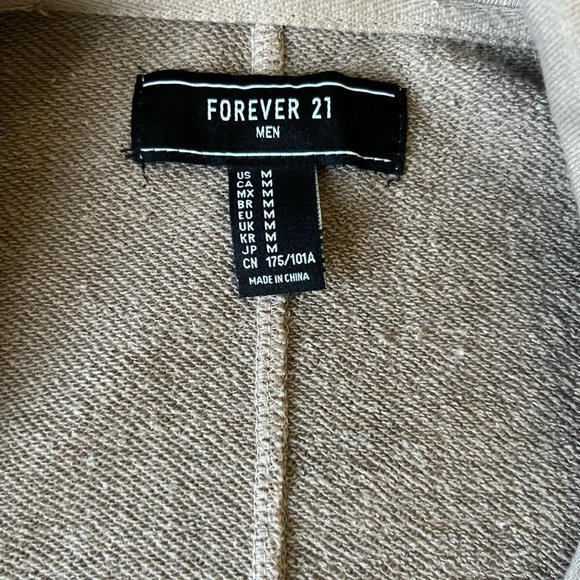 FOREVER 21 MEN FLEECE DUSTER MIDI JACKET - Picture 3 of 4